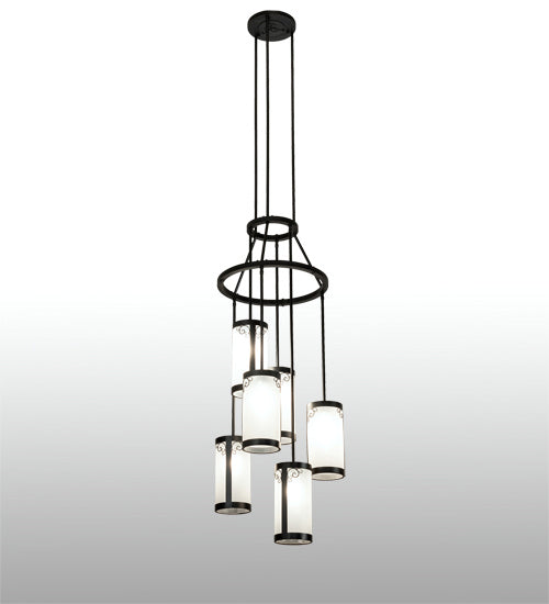 Meyda Tiffany 225670 Six Light Chandelier, Old Wrought Iron