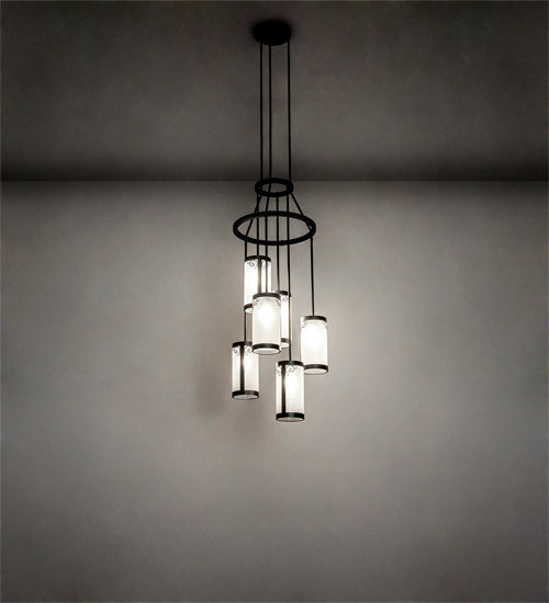 Meyda Tiffany 225670 Six Light Chandelier, Old Wrought Iron