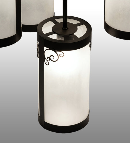 Meyda Tiffany 225670 Six Light Chandelier, Old Wrought Iron