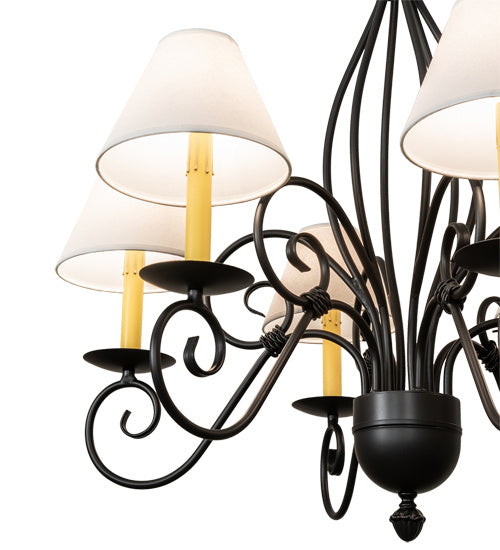 Meyda Tiffany 227499 Six Light Chandelier, Black Metal