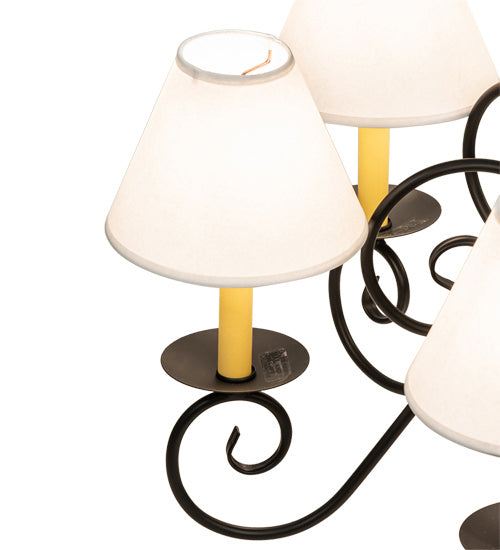 Meyda Tiffany 227499 Six Light Chandelier, Black Metal