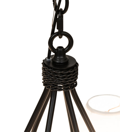 Meyda Tiffany 227499 Six Light Chandelier, Black Metal