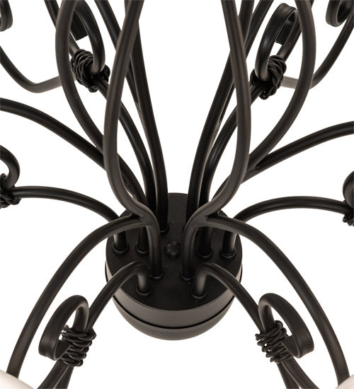 Meyda Tiffany 227499 Six Light Chandelier, Black Metal