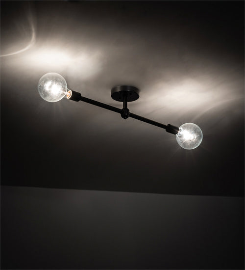Meyda Tiffany 228850 Two Light Flushmount, Craftsman Brown