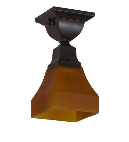 Meyda Tiffany 229387 One Light Flushmount, Timeless Bronze