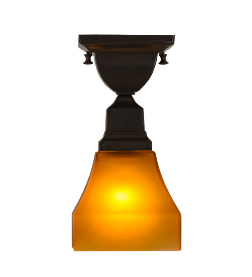 Meyda Tiffany 229387 One Light Flushmount, Timeless Bronze