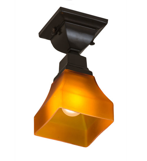 Meyda Tiffany 229387 One Light Flushmount, Timeless Bronze