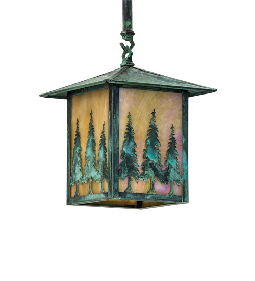 Meyda Tiffany 229695 One Light Pendant, Craftsman Verdigris