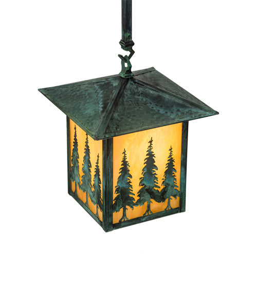 Meyda Tiffany 229695 One Light Pendant, Craftsman Verdigris