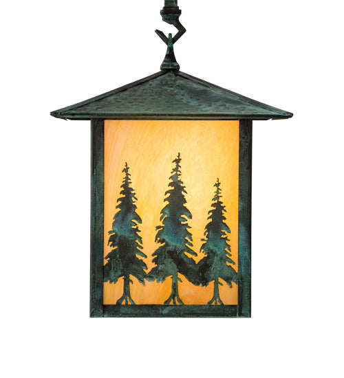Meyda Tiffany 229695 One Light Pendant, Craftsman Verdigris