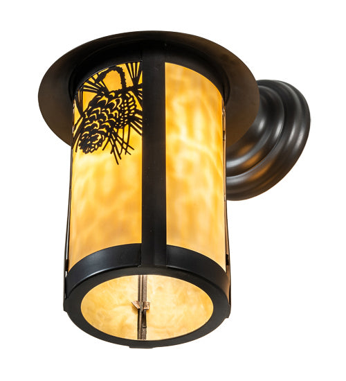 Meyda Tiffany 51637 One Light Wall Sconce, Craftsman Brown