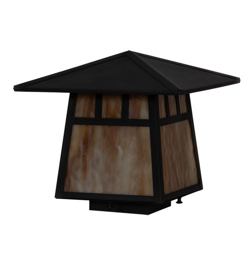 Meyda Tiffany 93332 One Light Deck Light, Craftsman Brown