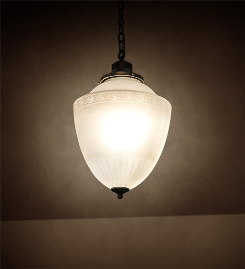 Meyda Tiffany 228548 One Light Pendant, Antique Brass
