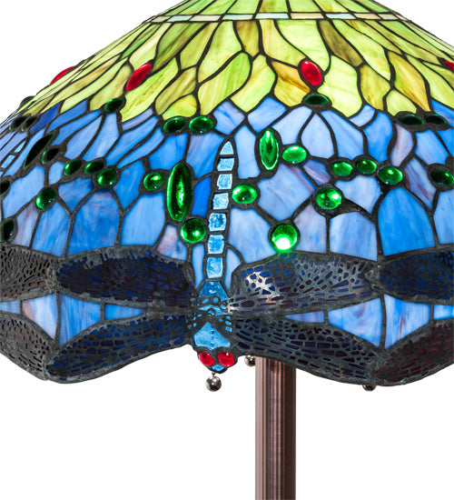 Meyda Tiffany 70021 Three Light Floor Lamp, Mahogany Bronze