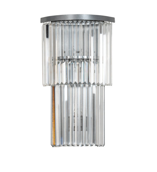 Meyda Tiffany 226135 Two Light Wall Sconce, Sparkle Silver
