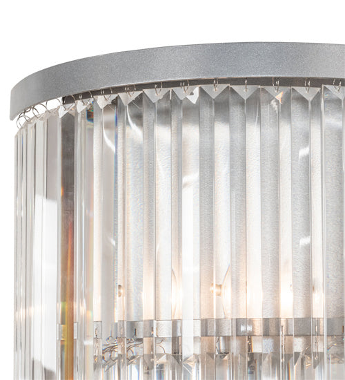 Meyda Tiffany 226135 Two Light Wall Sconce, Sparkle Silver