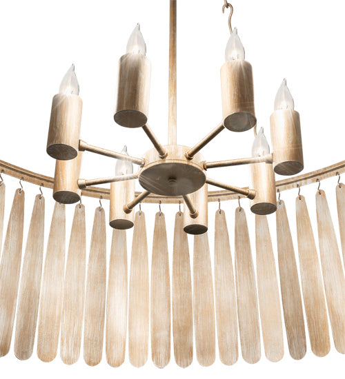 Meyda Tiffany 226179 Eight Light Chandelier, Antique Silver