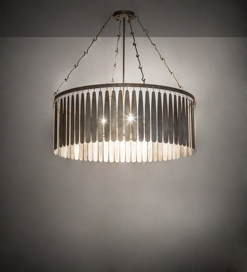 Meyda Tiffany 226179 Eight Light Chandelier, Antique Silver
