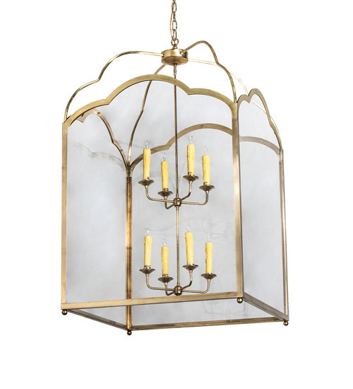 Meyda Tiffany 227464 Eight Light Pendant, Raw Brass