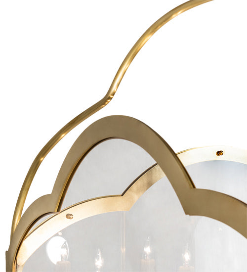 Meyda Tiffany 227464 Eight Light Pendant, Raw Brass