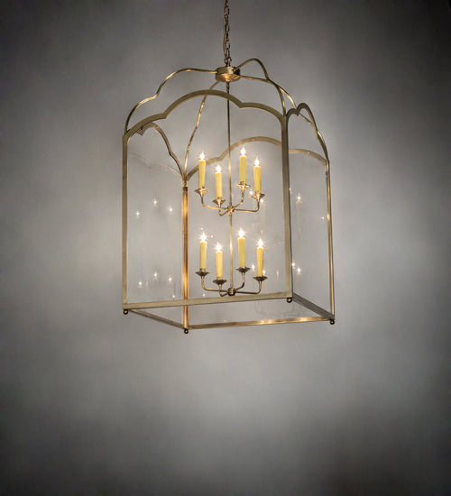 Meyda Tiffany 227464 Eight Light Pendant, Raw Brass