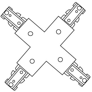 Eurofase 1550-01 X Connector, Black