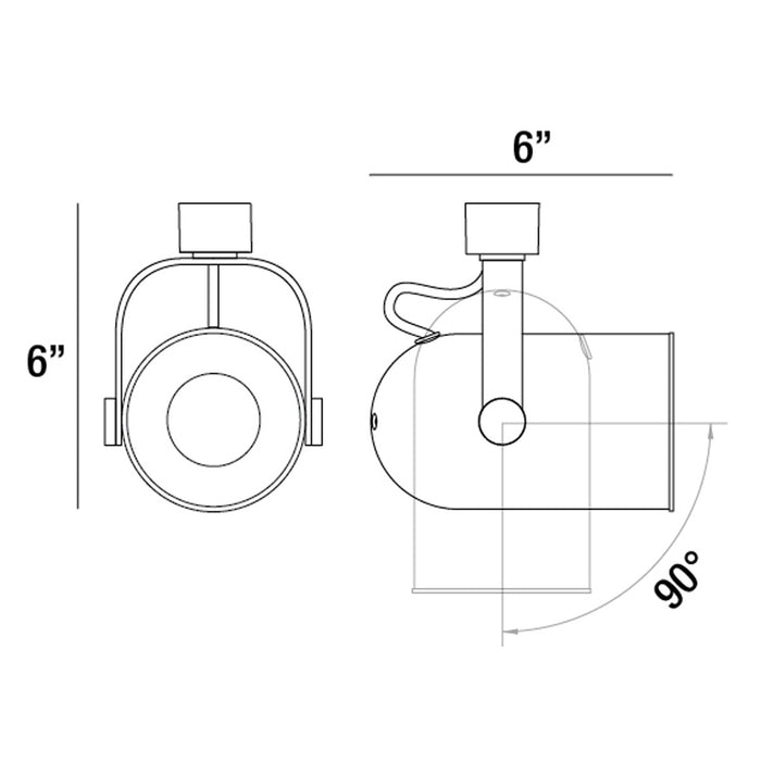 Eurofase 23401-037 Track Head, Platinum