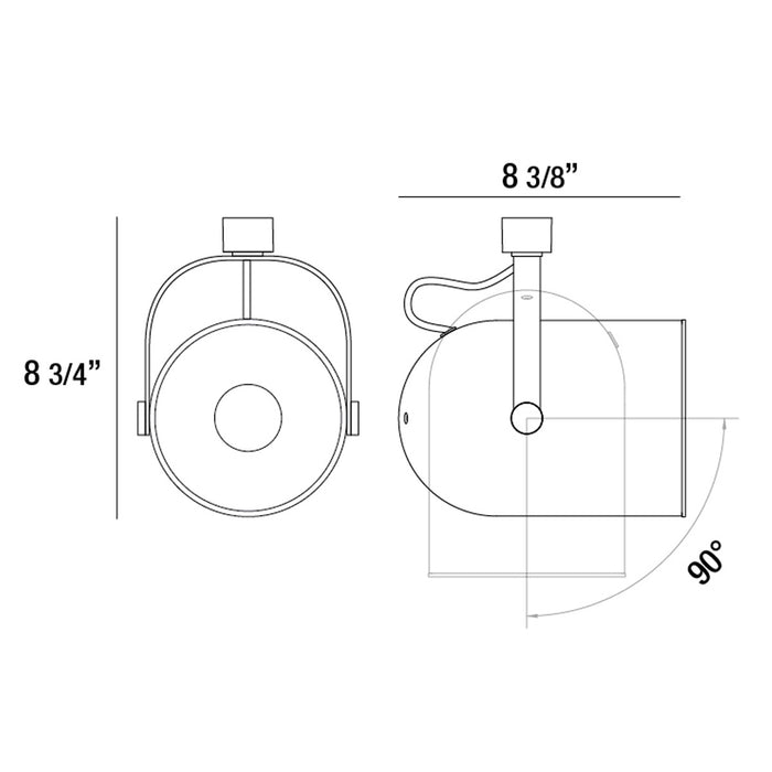 Eurofase 23403-031 Track Head, Platinum