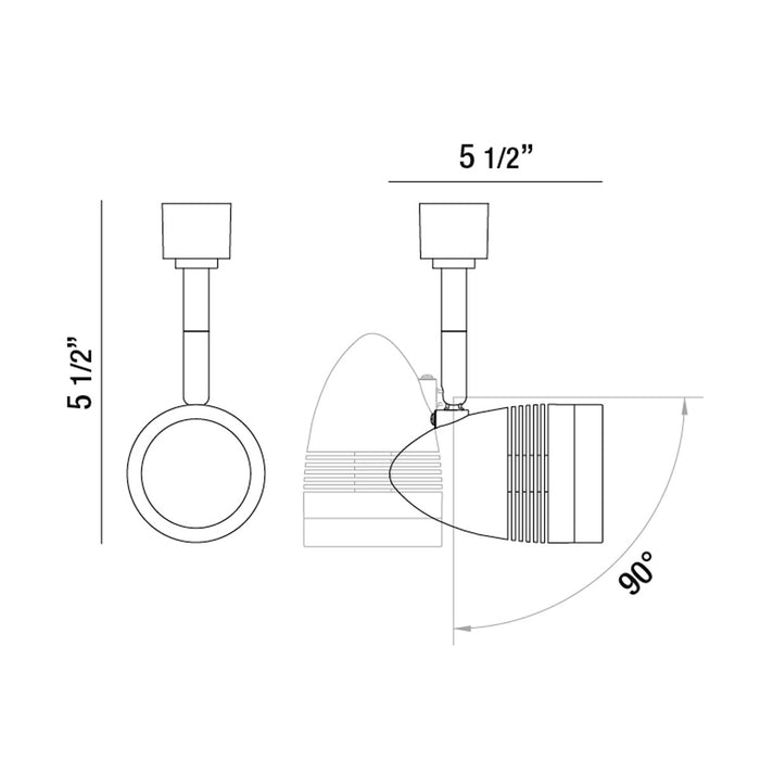 Eurofase 23404-042 Track Head, Black