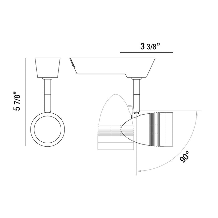 Eurofase 23412-019 Track Head, White
