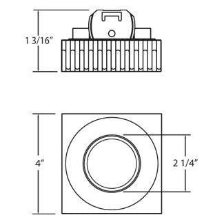 Eurofase 23930-11 3In,Ribbed Sq,Crystal, Clear Crystal