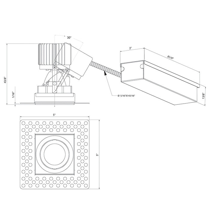 Eurofase 28718-35-028 One Light Gimbal, Black