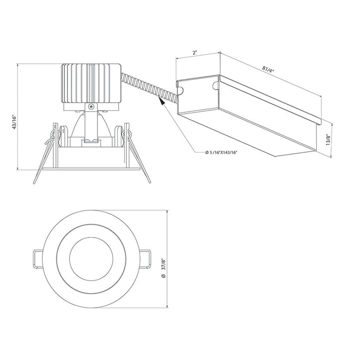 Eurofase 28719-35-014 One Light Downlight, White