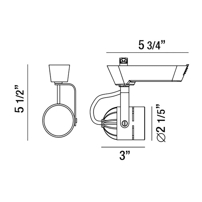 Eurofase 29674-015 Track Head, White
