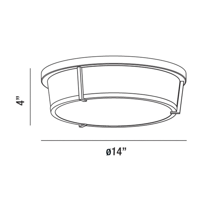 Eurofase 30140-011 LED Flush Mount, Satin Nickel