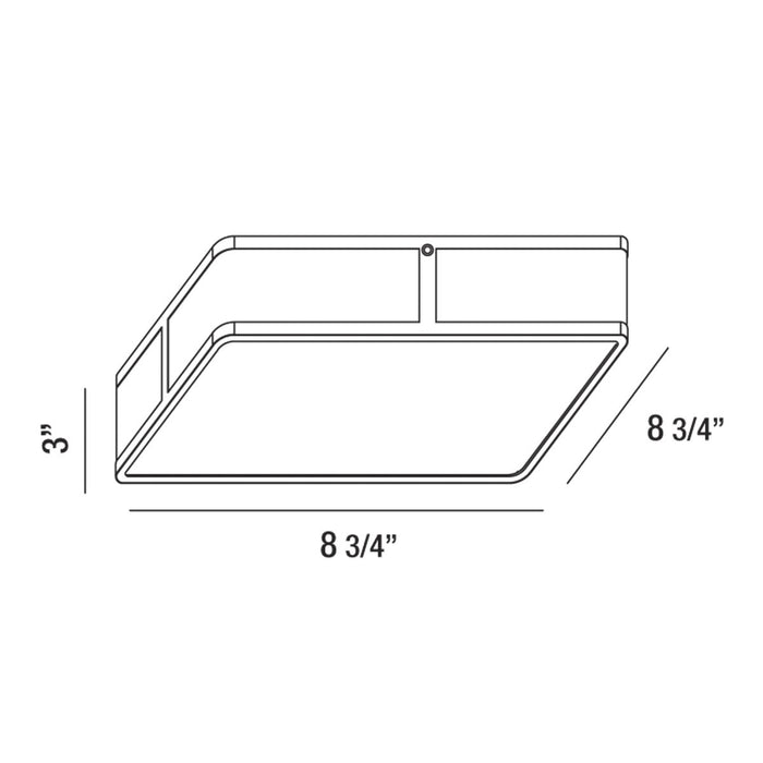 Eurofase 30158-016 LED Flush Mount, Chrome