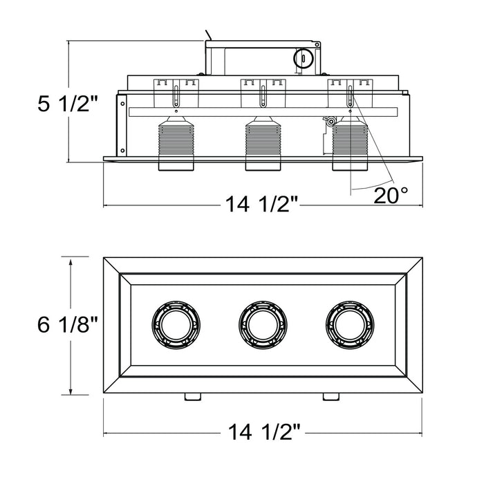 Eurofase 30299-02 Pulldown Recessed, White/Black