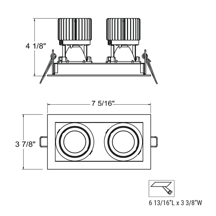 Eurofase 31763-30-011 Two Light Gimbal, White