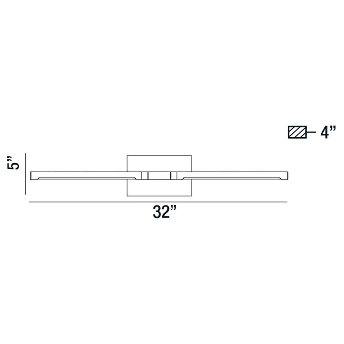 Eurofase 32877-014 LED Wall Sconce, Chrome