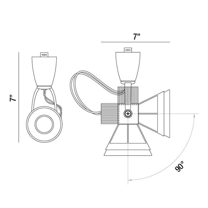Eurofase 33218-02 Track Head, White