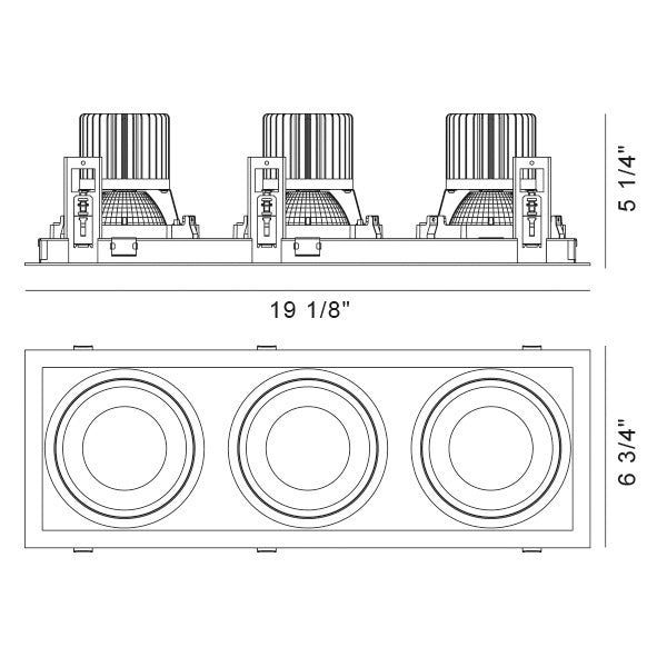 Eurofase 35147-35-02 Three Light Downlight, White