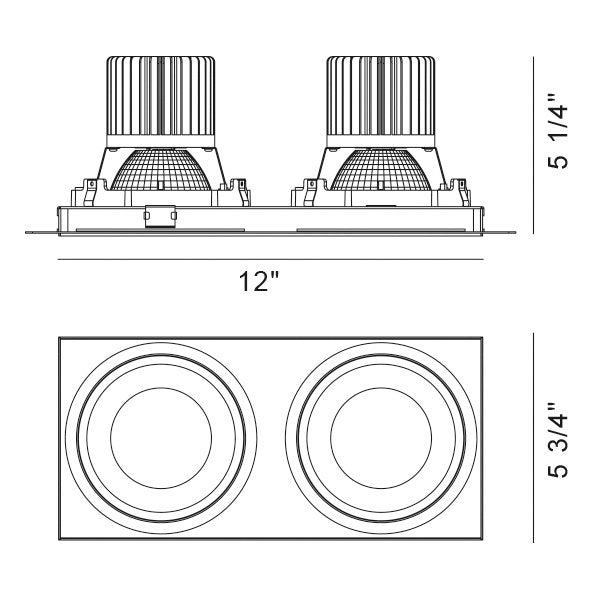 Eurofase 35355-30-01 Two Light Downlight, Black