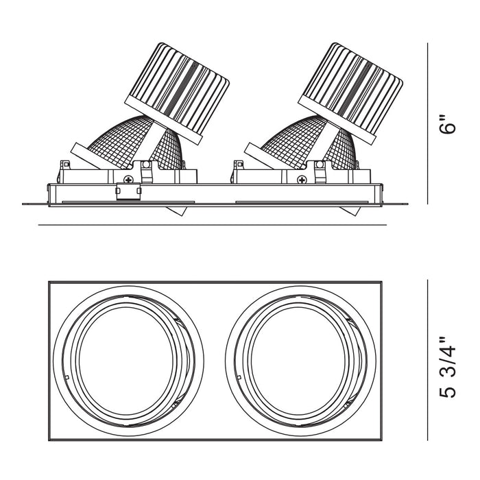 Eurofase 35356-35-02 Two Light Gimbal, White