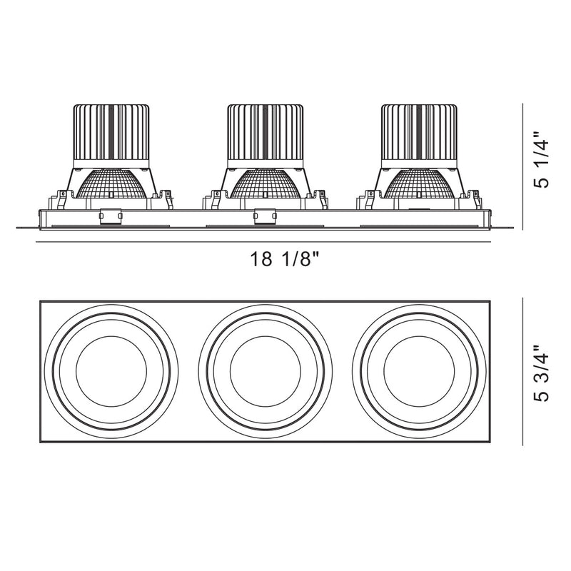 Eurofase 35357-35-02 Three Light Downlight, White