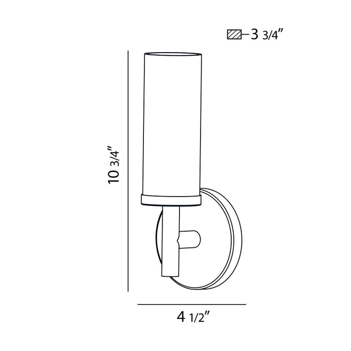 Eurofase SC-1SNE-25 One Light Wall Sconce, Chrome