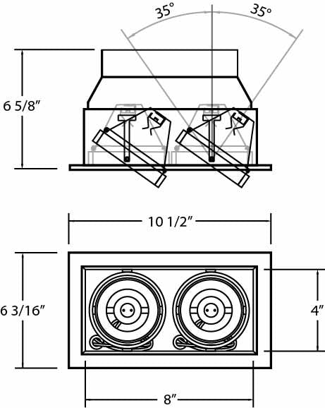 Eurofase TE112GU10-01 Recessed, Black