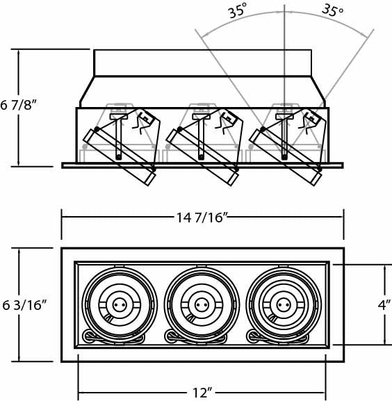 Eurofase TE113GU10-22 Recessed, White