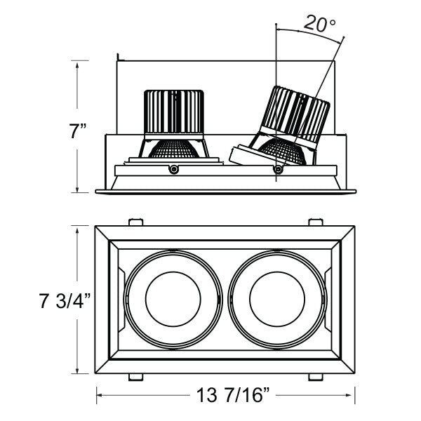 Eurofase TE132LED-30-2-0N LED Recessed, Platinum