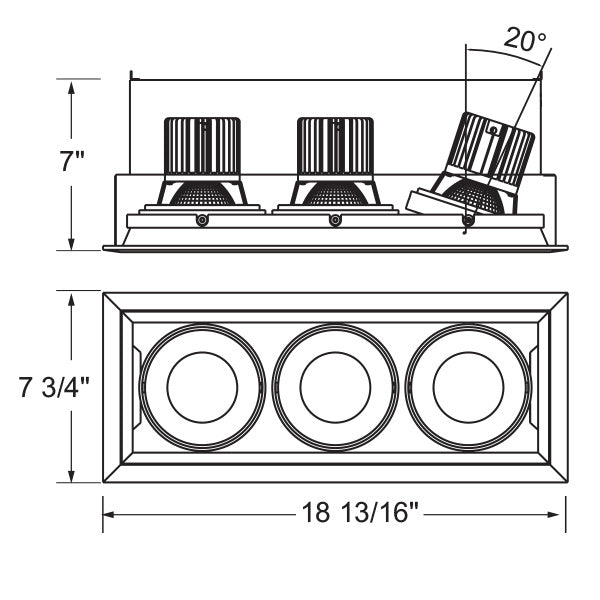 Eurofase TE133LED-35-2-0N LED Recessed, Platinum