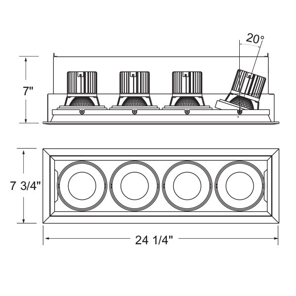 Eurofase TE134ALED-40-4-02 LED Recessed, White